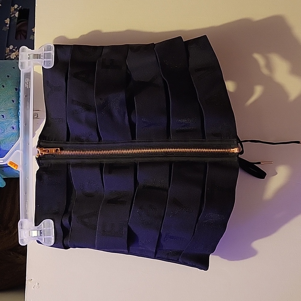 XL Savage X Fenty Strappy Black Zip Up Lace Up Corset